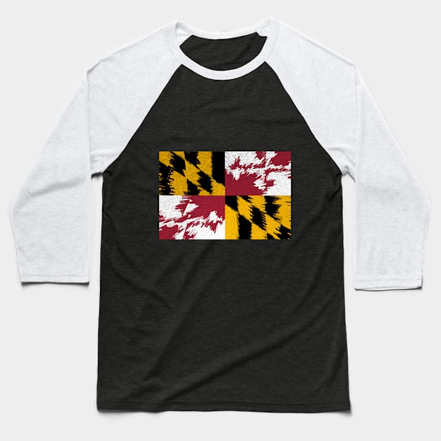 Extruded flag of Maryland Baseball T-Shirt by DrPen